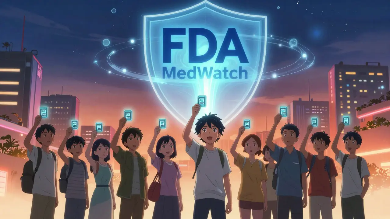Patients submitting side effect reports to a central safety database.